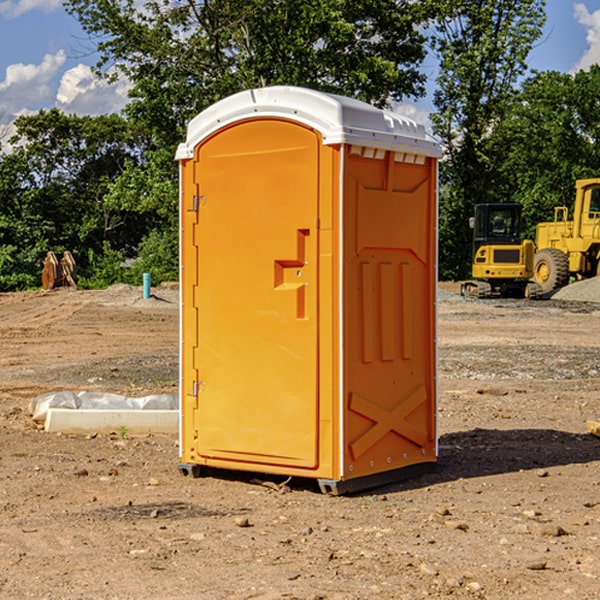 do you offer hand sanitizer dispensers inside the porta potties in Weatherby Lake Missouri